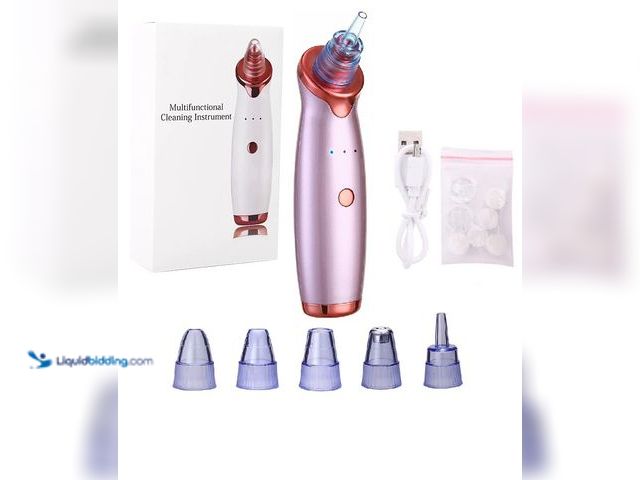 Lot 49-1820423 - Blackhead Remover Pore Vacuum Face Cleaner USB Rechargeable - NEW - Features 3 Levels of suction and...