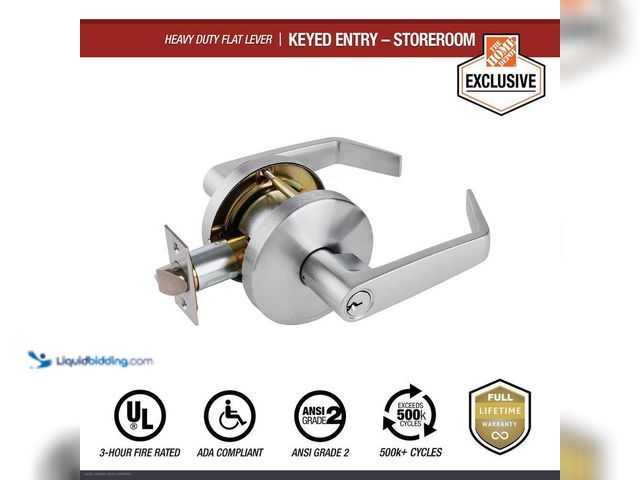 Lot 49-5449074 - Universal Hardware
Heavy Duty Commercial Storeroom Lever Cylindrical Chassis ADA UL 3-Hour Fire ANS...