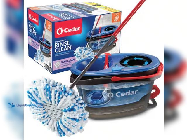 Lot 49-2005883 - O-Cedar RinseClean Deep Clean Microfiber Spin Mop, Unique two-bucket system separates clean and dirt...