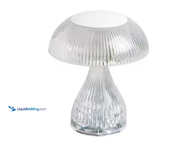 Lot 49-2004649 - Lot of (3) Lighthaus 7.1 in. Rechargeable RGB Night Light Bulb Mushroom Crystal Lamp with USB Chargi...