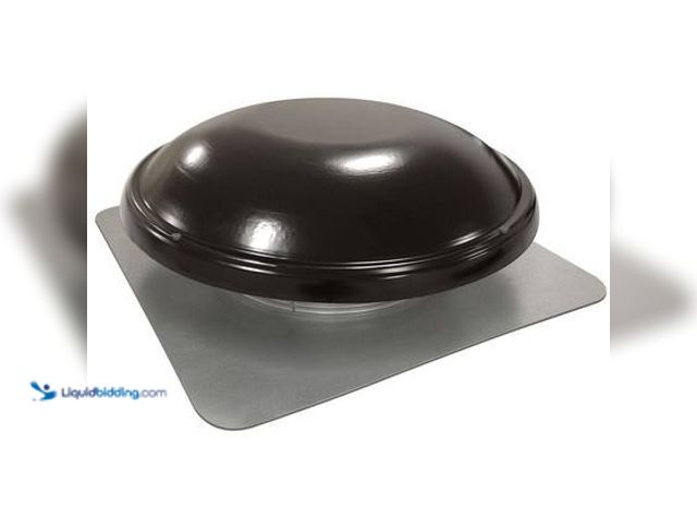 Lot 49-5554367 - Master Flow 1250 CFM Black Power Roof Mount Attic Fan. Model # ERV5BL. Unused