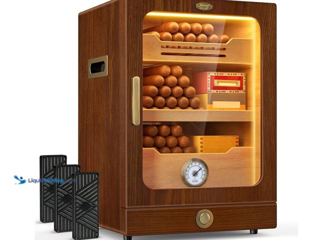LiquidBidding - Lot 49-1531489 - Cigar Humidor, Desktop Cigar Humidor ...