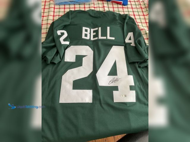 Lot 49-1505907 - COLLECTIBLE VERY NICE MICHIGAN STATE LE’VEON BELL STITCHED FOOTBALL JERSEY WITH BECKETT WITNESS COA ...