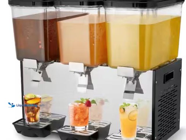Lot 49-1600323 - VEVOR Commercial Beverage Dispenser,3 Tanks 19 Qt. Per Tank Juice Dispenser,512-Watt Stainless Steel...