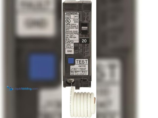 Lot 49-5546212 - Siemens QA120AFCP 20-Amp Single Pole 120-volt Plug On Combination AFCI Breaker New