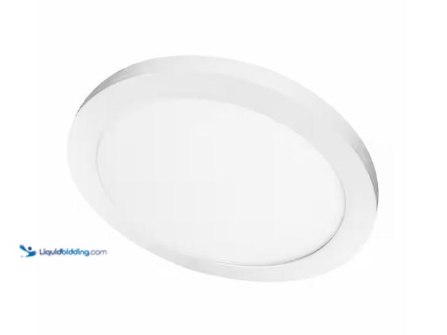 Lot 49-1572043 - Commercial Electric 15 in. 22.5-Watt Dimmable White Integrated LED 1650 Lumens Round Flat Panel Flus...