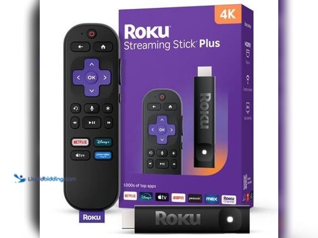 Lot 49-5546849 - RokuRoku Streaming Stick Plus 2025-4K and HDR Roku Streaming Device for TV with Voice Remote Model #...