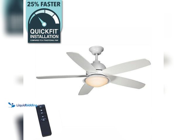 Lot 49-5435991 - Home Decorators Collection
Ackerly 52 in. Indoor/Covered Outdoor LED Matte White Ceiling Fan with L...