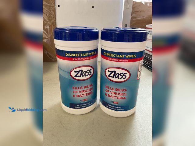 Lot 49-5350421 - Other LOT OF 2 ZLASS DISINFECTANT WIPES 80 PER CONTAINER KILLS 99.9% OF VIRUSES