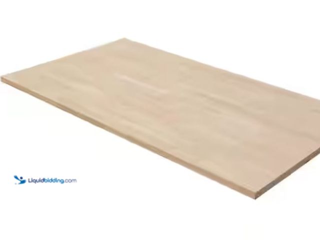 Lot 49-2020996 - Hampton Bay 5 ft. L x 25 in. D Unfinished Birch Solid Wood Butcher Block Countertop with Square Edge...