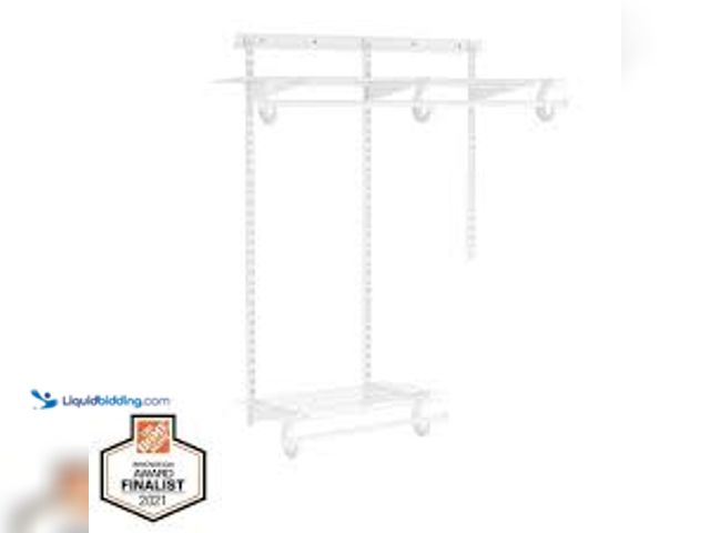 Lot 49-5448405 - Everbilt 2 ft. - 4 ft. Regular Duty Closet Organizer Kit. Model # 90247. Unused