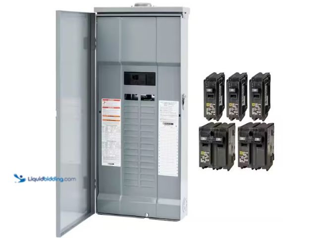 Lot 49-1566708 - Square D Homeline 200 Amp 30-Space 60-Circuit Outdoor Main Breaker Plug-On Neutral Load Center - Val...