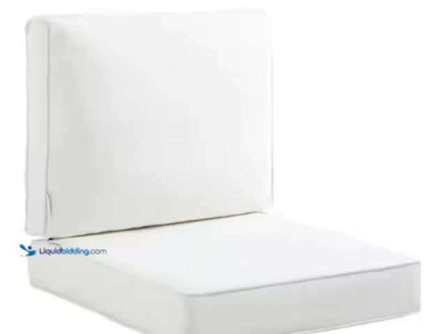 Lot 49-2025006 - Uixe Outdoor Chair Cushions 2-Piece 19 x 20 + 23 x 24 in. Deep Seat and Backrest Cushion Set for Pat...