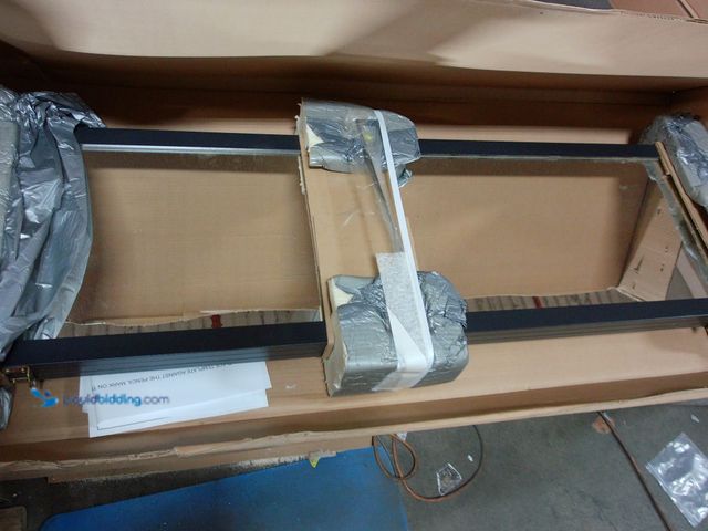 Lot 49-1547612 - mirroetk triple view professional over the door dressing mirror with 4 mirrors black, Model# 3vu1448...