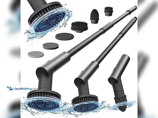 Lot 49-5407350 - HOTO Electric Spin Scrubber, IPX7 Full Body Waterproof Bathroom Cleaning Brush, Max 22 in-lb, Shower...