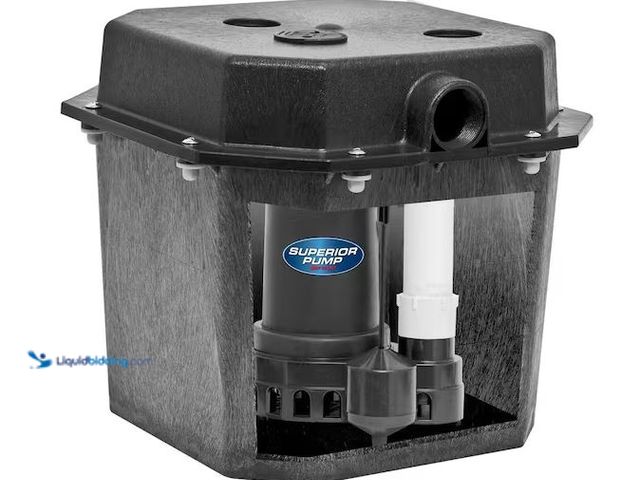 Lot 49-5573565 - Superior Pump
92072-U 1/3 HP Submersible Remote Sink Drain Pump System - Easy to Assemble, Unused