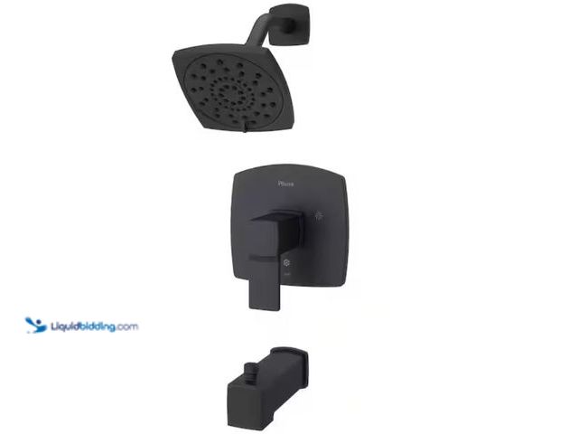 Lot 49-1631299 - Pfister Deckard 1-Handle Tub and Shower Faucet Trim Kit in Matte Black (Valve Not Included), Model #...