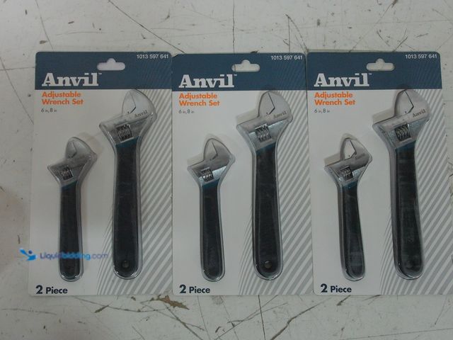 Lot 49-3616800 - Anvil Set of (3) 2-Piece Adjustable Wrench Set - Unused SKU # 1013597641  Ref#HDPA0727
