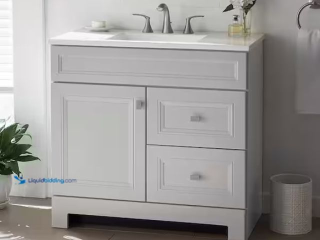 Lot 49-1567538 - Home Decorators Collection Sedgewood 36.5 in. W x 18.75 in. D x 34.375 in. H Single Sink Bath Vanity...