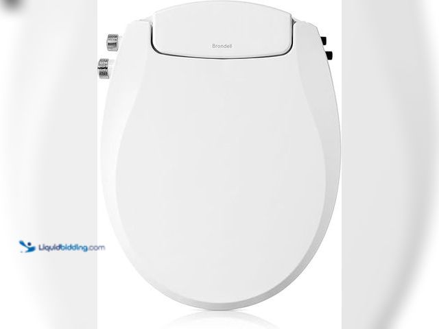 Lot 49-5475931 - Brondell Bidet Toilet Seat Non-Electric Swash Seat, Fits Round Toilets, White – Dual Nozzle System, ...