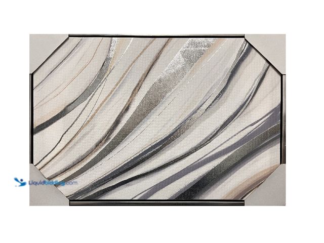 Lot 49-1529963 - train2 art modern wall art blue and gold lines minimalist wall art for living room bedroom bathroom ...