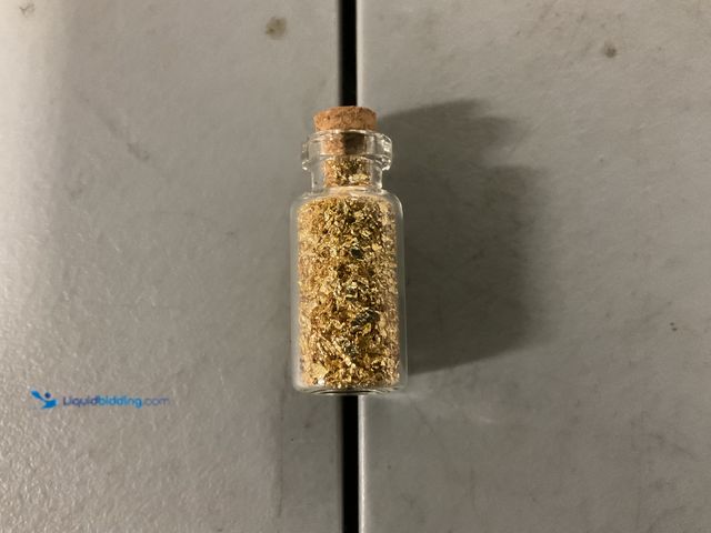 Lot 49-1505960 - RARE 1 INCH GLASS VILE OF PURE 24K GOLD FLAKES #COINS1211