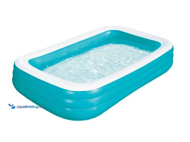 Lot 49-5545806 - Bluescape 10ft Rectangular Family Inflatable Swimming Pool for Ages 6 and Up, Unused