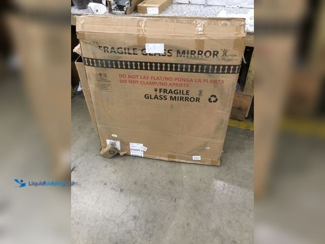 Lot 49-5478590 - Large Round Décor Mirror (Black) Item is unused