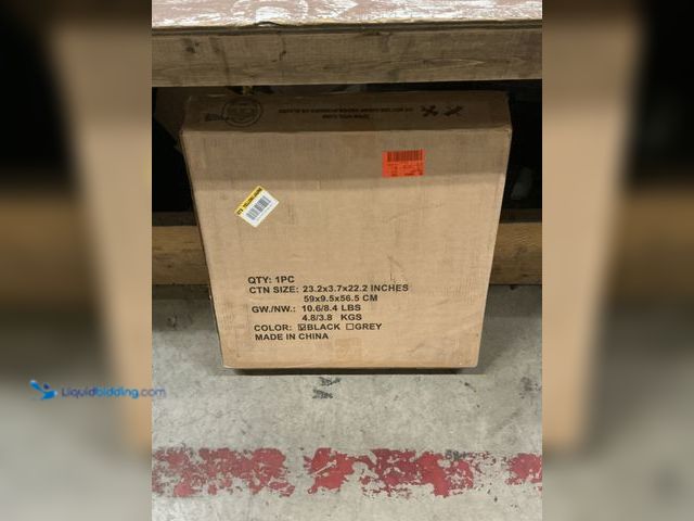 Lot 49-5554372 - EFU 32 Gal. Light Brown Wood Grain Resin Deck Box with Lockable Lid Weatherproof Rustproof. Model # ...