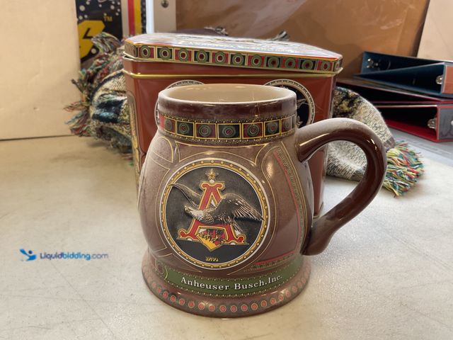 Lot 49-3503767 - Other 1995 ANHEUSER-BUSCH HISTORICAL A &amp; EAGLE SERIES BEER STEIN MUG IN ORIGINAL COLLECTIBLE TIN