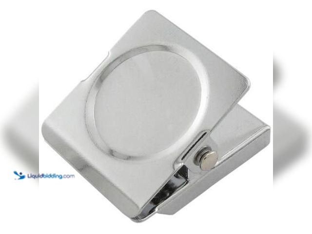 Lot 49-3565681 - QTY 4 - Master Magnet 1.375 in. x 1.125 in. Small Square Magnetic Clips (4-Pack). Model # 97654. unu...