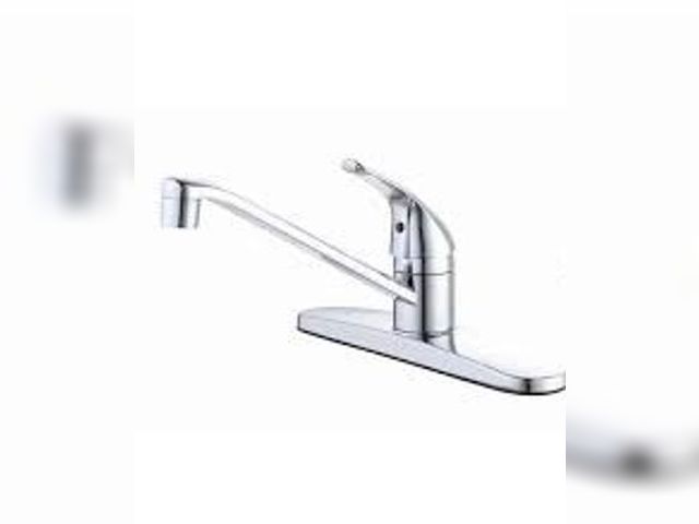 Lot 49-5415668 - Glacier Bay Single Handle Standard Kitchen Faucet in Polished Chrome. Model # HD67896W-0001. Unused.