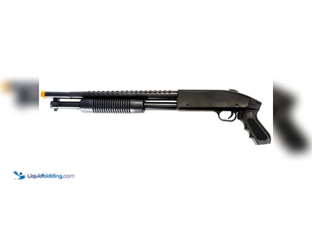 Lot 49-3481310 - UK Arms Pump Action Airsoft Shotgun Spring Powered with Pistol Grip - NEW - Shoots approximately 265...