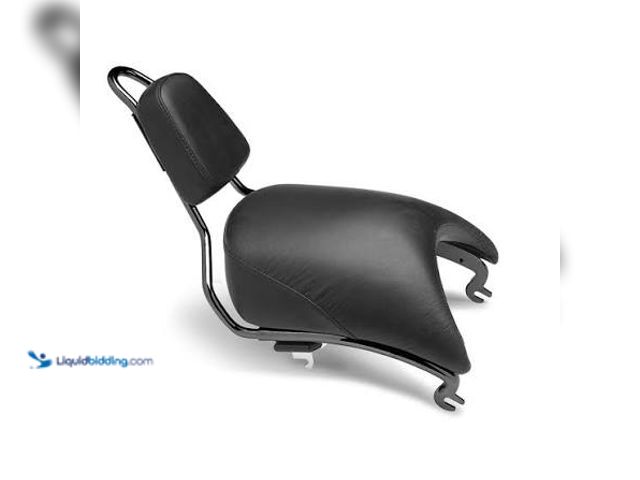 Lot 49-5547981 - Black Second Seat With Sissy Bar, Passanger Seat. Unused with scuffs and scratches