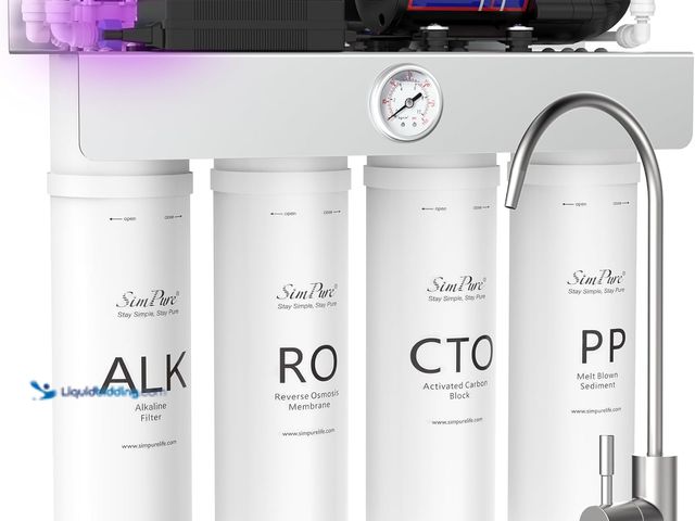 Lot 49-5447826 - SimPure T1-400ALK Alkaline UV Reverse Osmosis System, NSF/ANSI 58 Certified, Tankless RO Water Filte...