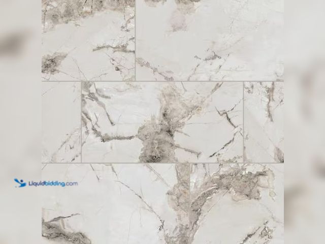 Lot 49-1570064 - Approx. (341) sq. ft. of Daltile Renner Marble Ash 24 in. x 48 in. Polished Porcelain Floor and Wall...