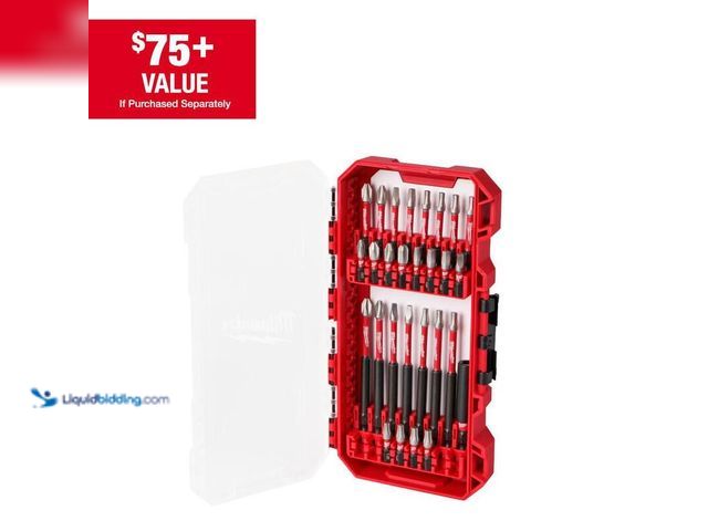Lot 49-5412699 - Milwaukee SHOCKWAVE Impact Duty Alloy Steel Screw Driver Bit Set (28-Piece), model#48-32-5164, Unuse...