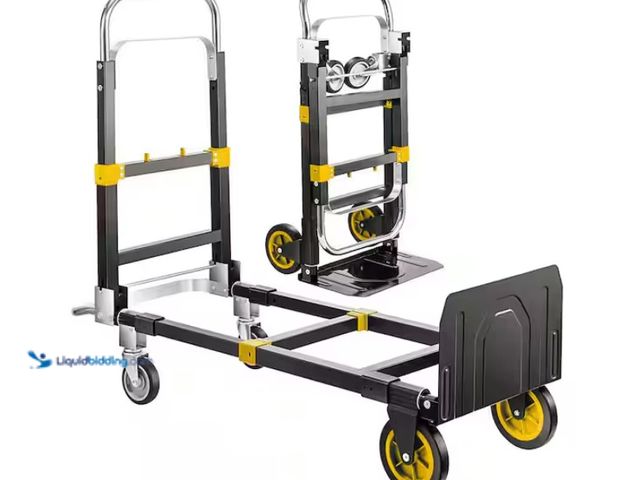 Lot 49-1555607 - LITEKON 17 in. Multi Functional Folding Hand Truck Tool Cart Adjustable Height Length, Model # KF620...