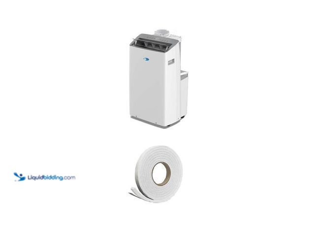 Lot 49-5414026 - NEX 12,000 BTU Portable Air Conditioner with Wi-Fi and 3/4 in. x 7/16 in. x 10 ft. Weatherstrip Tape...