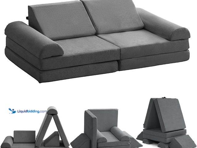 Lot 49-5477976 - jela Kids Couch Safety Certified Play Couch Soft Kids Sofa with Machine Washable Cover Thick Foam Fo...