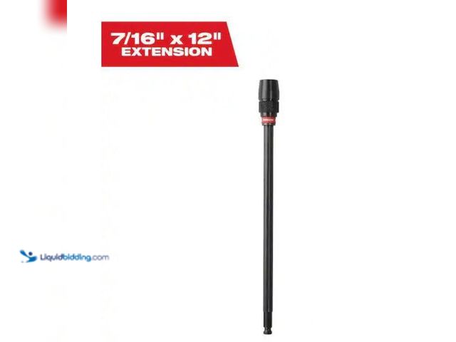 Lot 49-2026252 - Milwaukee 12 in. x 7/16 in. QUIK-LOK Universal Extension Bit, Model # 48-28-1040. MSRP: 27.97.  Slig...