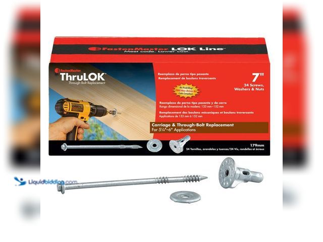 Lot 49-5412658 - Fasten Master ThruLok 1/4 in. 7 in. External Hex Drive, Hex Head Wood Screw Bolt Fastening System (2...