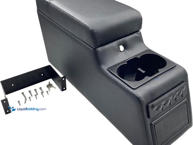 Lot 49-5410987 - MOOSUN 31515 Denim Black Deluxe Locking Center Console for Jeep CJ-5 1976-1983, CJ-7 1976-1986, Wran...