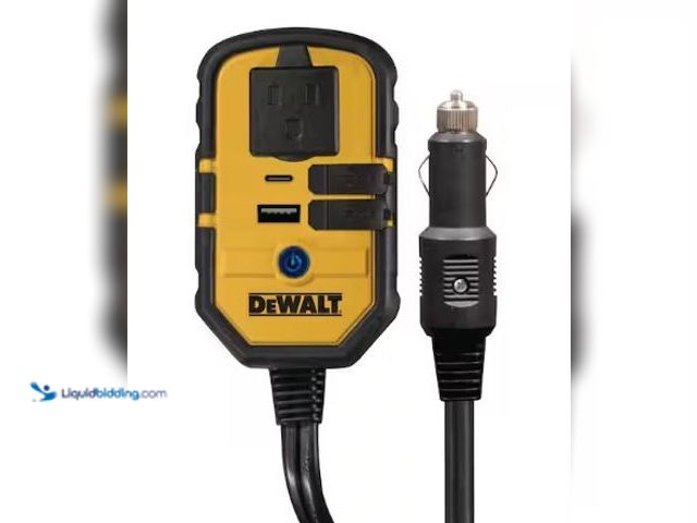 Lot 49-3615684 - DEWALT 140-Watt Portable Power Inverter for Car with Dual USB Ports - Model # DXAEPI140, Unused, Una...
