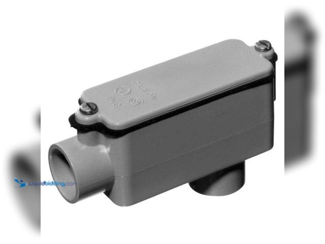 Lot 49-3566160 - 3 in. Sch. 40 and 80 Electrical PVC Type-LB Conduit Body (Case of 4) (E986L-4-HD). Used