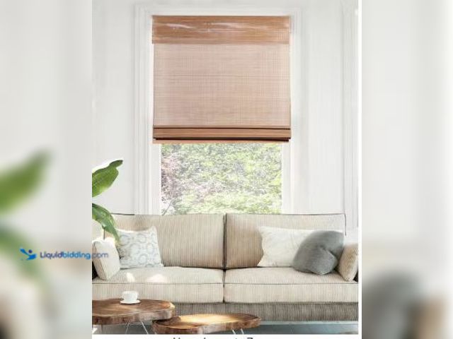 Lot 49-1517354 - Chicology
Premium True-to-Size Brown Acorn Cordless Light Filtering Natural Woven Bamboo Roman Shad...