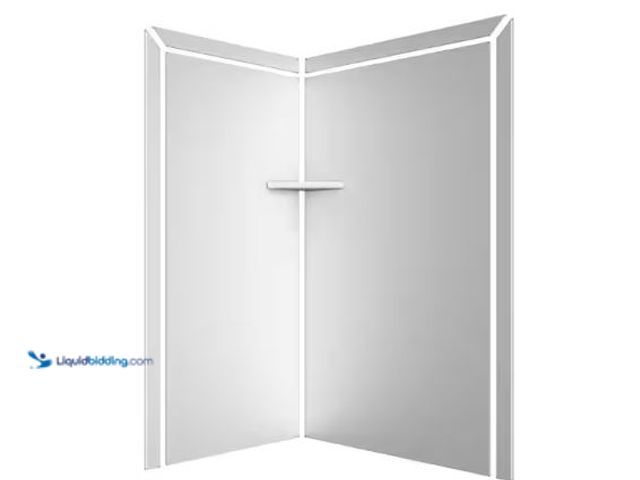 Lot 49-5514005 - FlexStone
Elegance 36 in. x 48 in. x 80 in. 7-Piece Easy Up Adhesive Corner Shower Wall Surround in...