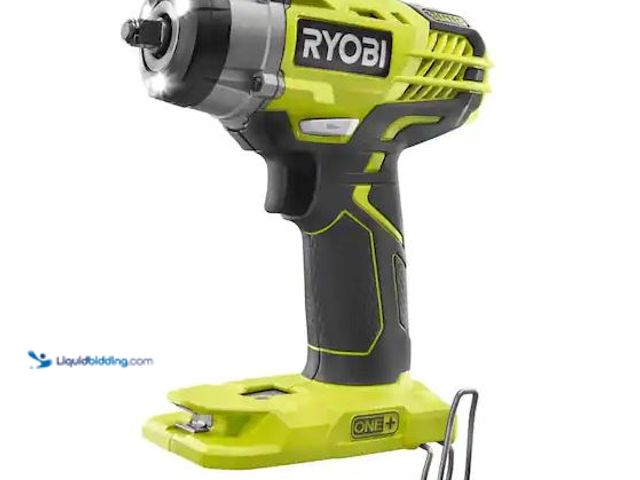 Lot 49-1548498 - RYOBI ONE+ 18V Cordless 3/8 in. 3-Speed Impact Wrench (Tool Only) Model # P263, Used, Missing Belt C...