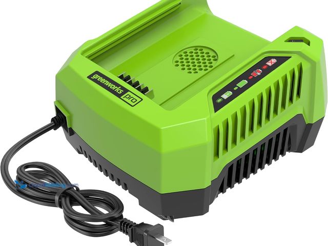Lot 49-3563555 - Greenworks PRO 80V Lithium Ion Single Port Rapid Battery Charger. Model:  GCH8040. Used