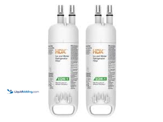 Lot 49-5411913 - HDX EQW-1 Premium Refrigerator Water Filter Replacement for Whirlpool Everydrop-1 (2-Pack). Model # ...